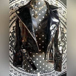 Black latex jacket